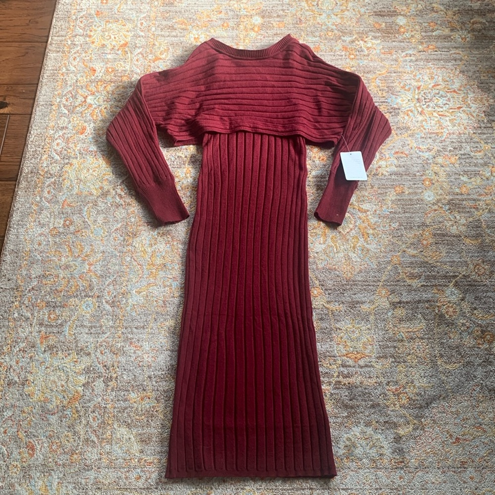 Knit one piece fitted dress